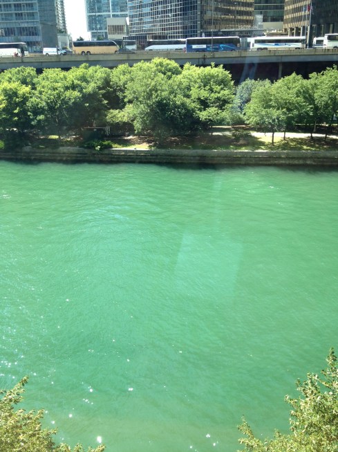 Not sure why the Chicago River is this colour...