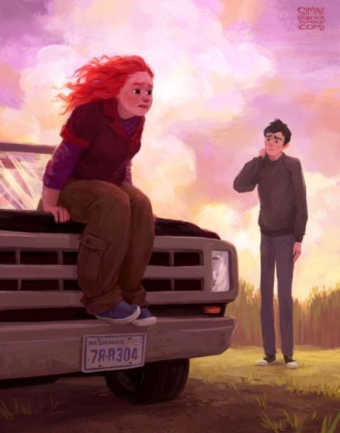 Eleanor & Park fan art by Simini Blocker Illustration http://siminiblocker.tumblr.com